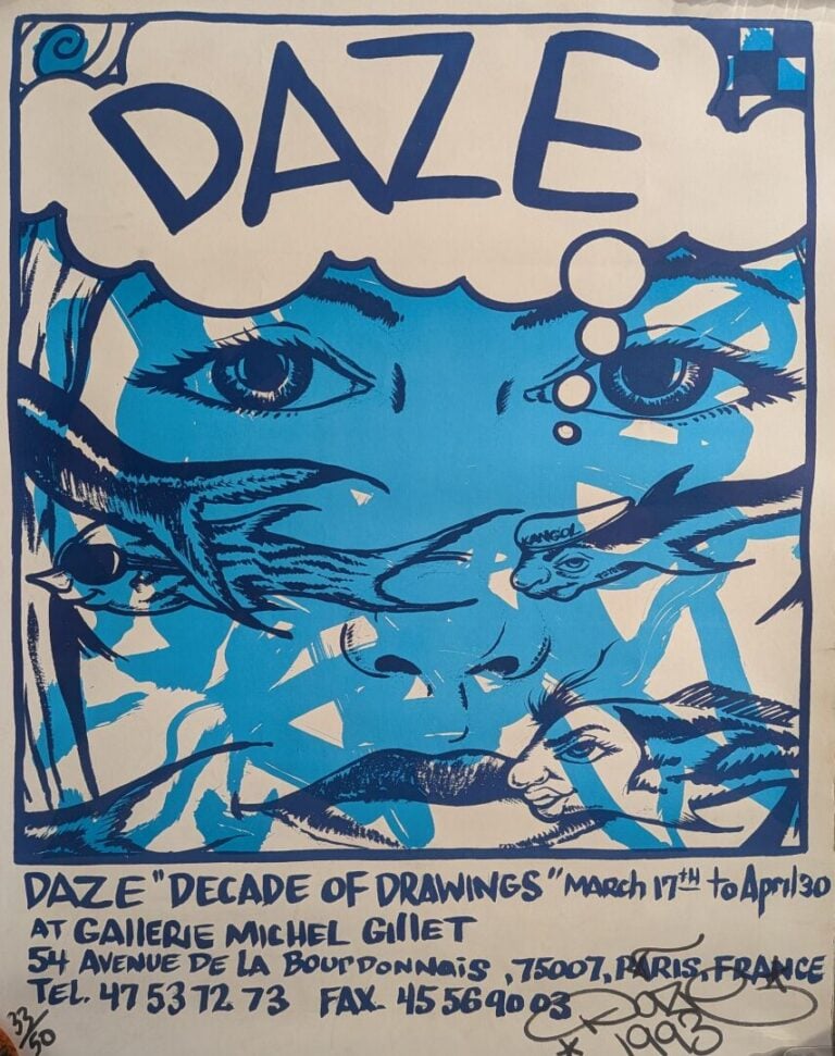 DAZE (1962) - "Decade of drawings" - Sérigraphie sur papier réalisée à l'occasi…
