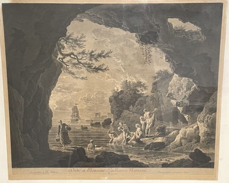 Deux gravures représentant des marines - 49 x 58 cm et 49.5 x 56 cm