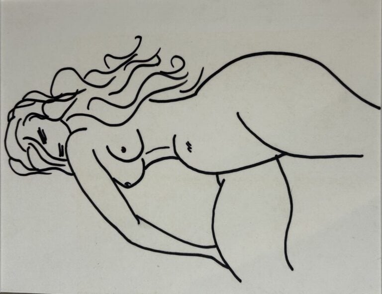 Ecole moderne - Ensemble de dessins et lithographies : - Gouache sur papier Nat…