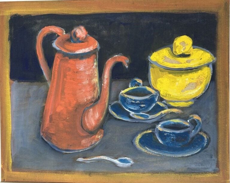 Ecole moderne - Ensemble de dessins et lithographies : - Gouache sur papier Nat…