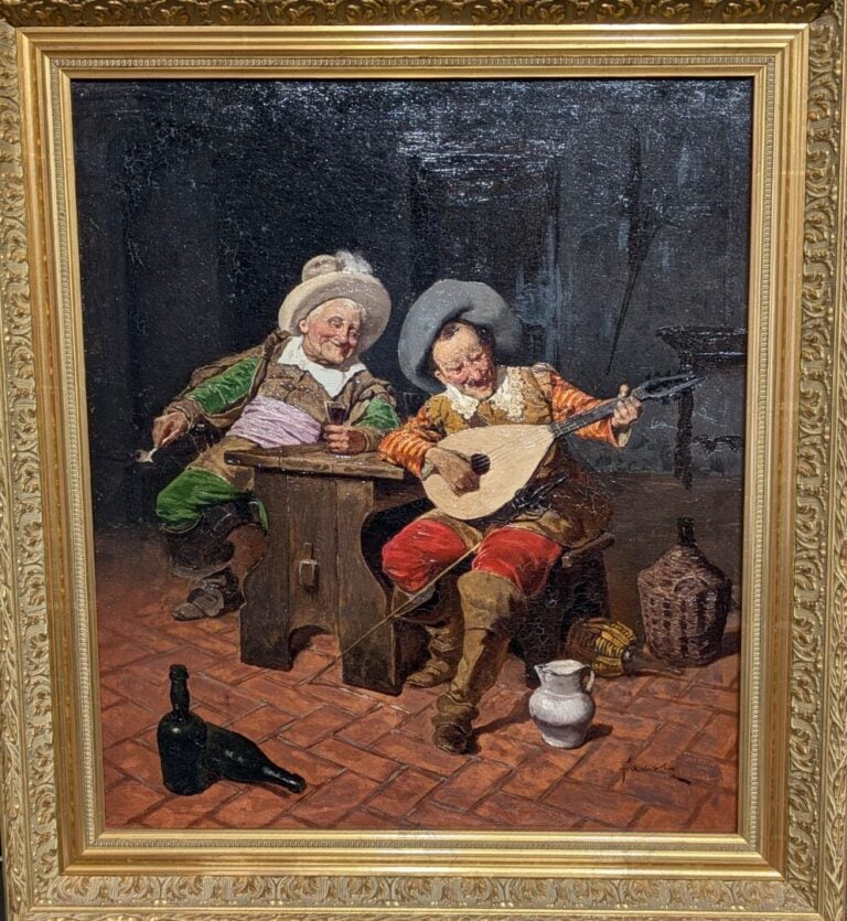 FASOLI (XIXe-XXe) - "Mousquetaires" - Huile sur toile - Signée en bas à droite…