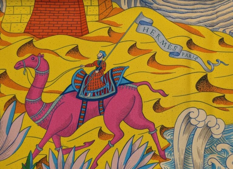 HERMES Paris - Carré en twill de soie - Modèle Cosmographia Universalis - 90 x…