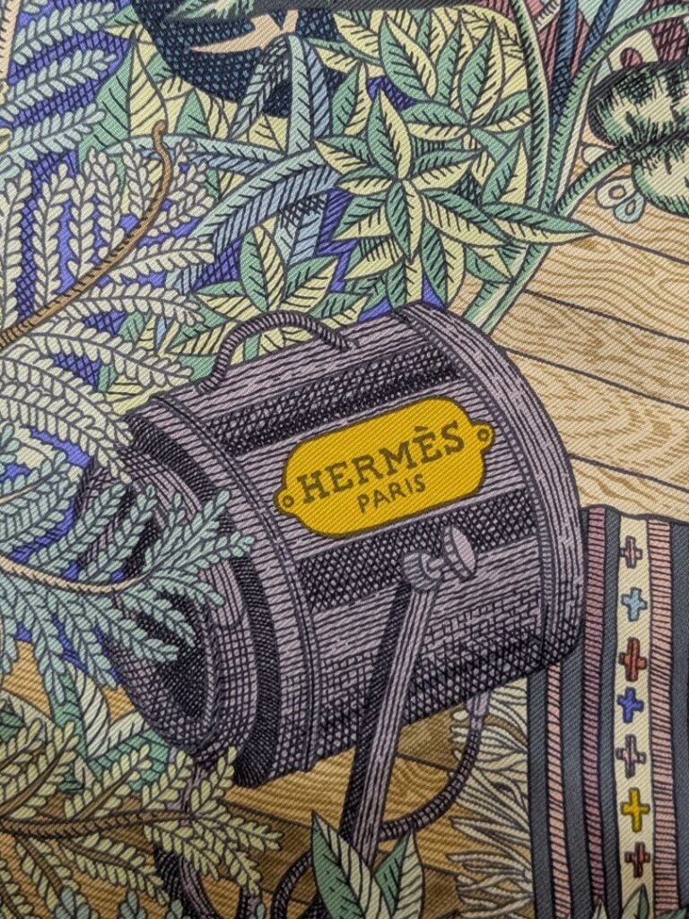 HERMES Paris - Carré en twill de soie polychrome - Modèle Acte III, Scène I, La…