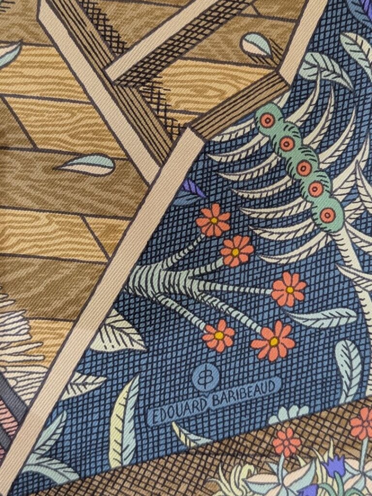 HERMES Paris - Carré en twill de soie polychrome - Modèle Acte III, Scène I, La…