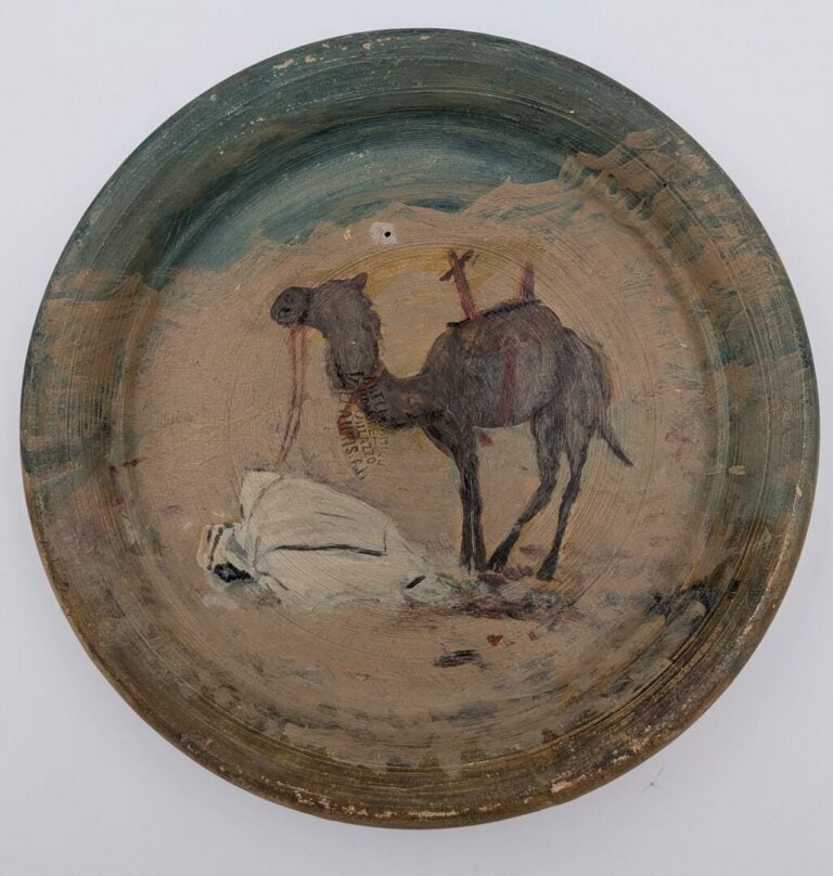 Honoré MILAZZO à Vallauris - Paire d'assiettes en terre cuite émaillée à décor…