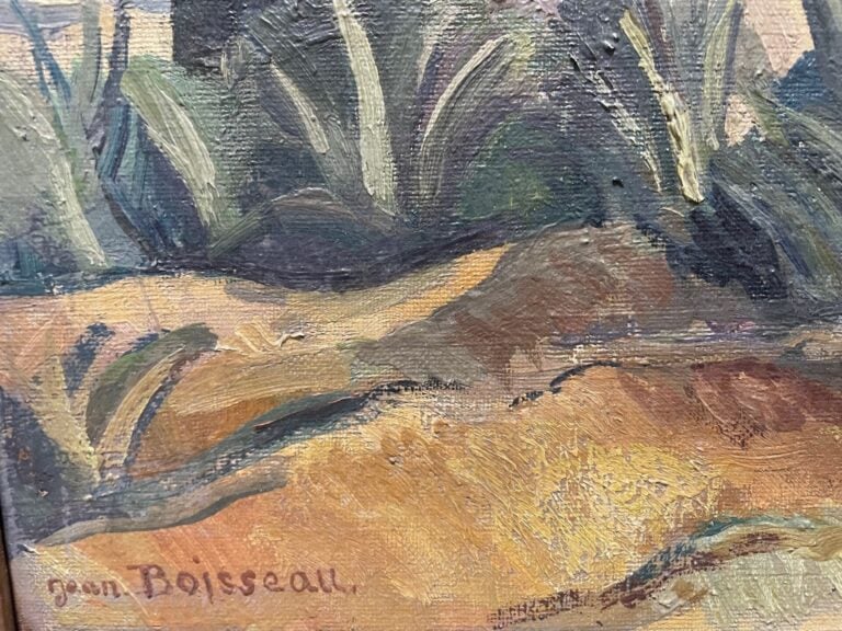 Jean BOISSEAU (XXe) - Paysage en bord de mer - Huile sur toile signée en bas à…