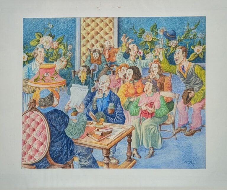 Jean-Claude BUISSON (né en 1937) - Lecture du testament - Dessin aux crayons -…