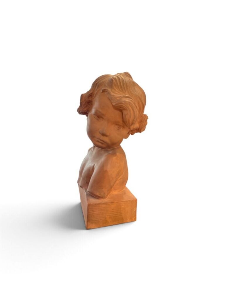 Jean-Marie CAMUS (1877-1955) - Buste de jeune enfant - Epreuve en terre cuite -…