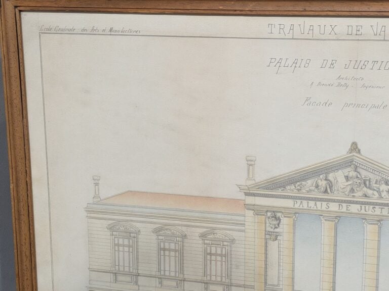 P. NELLY DIEUDE, d'après - Gravure représentant le plan de la façade principale…