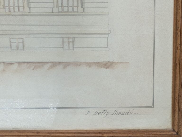 P. NELLY DIEUDE, d'après - Gravure représentant le plan de la façade principale…