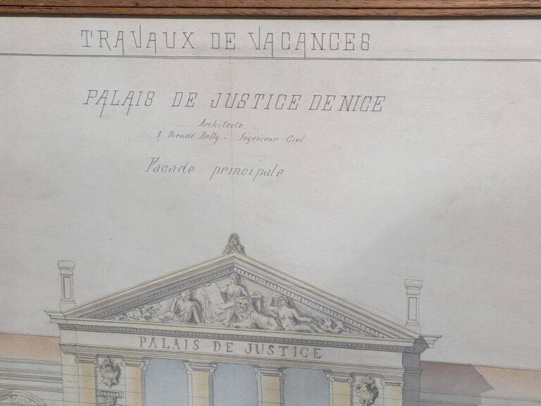 P. NELLY DIEUDE, d'après - Gravure représentant le plan de la façade principale…