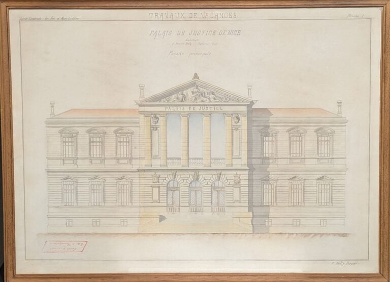 P. NELLY DIEUDE, d'après - Gravure représentant le plan de la façade principale…