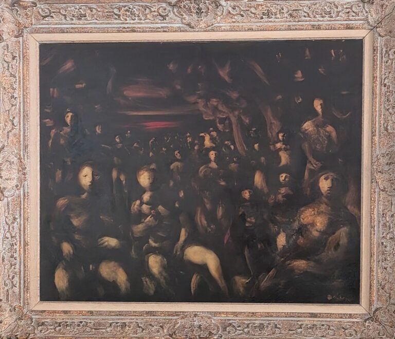 Sylvain VIGNY (1903-1970) - "Foule dans un paysage" - Huile sur toile - Signée…
