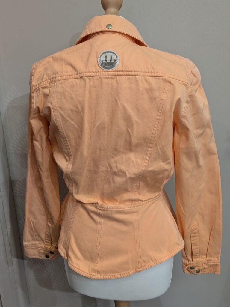 THIERRY MUGLER - Veste en coton corail. - T.381