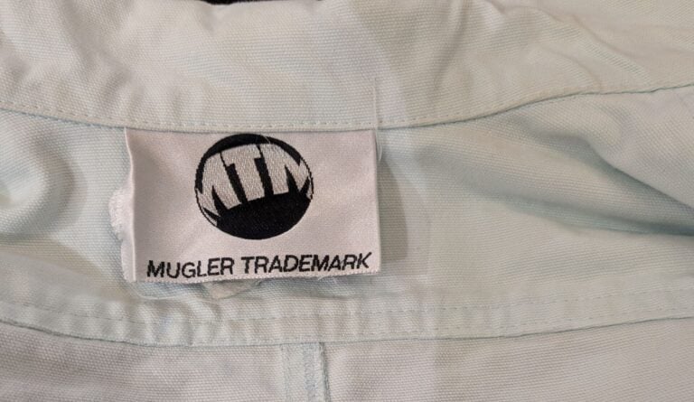 THIERRY MUGLER - Veste en coton turquoise. - T.38