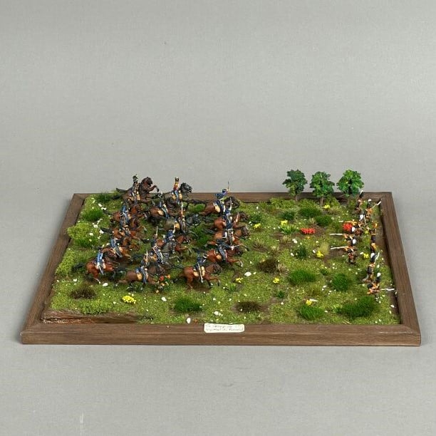 Diorama - Figurines ITALERI au 1/72ème représentant la charge du 1er régiment d…