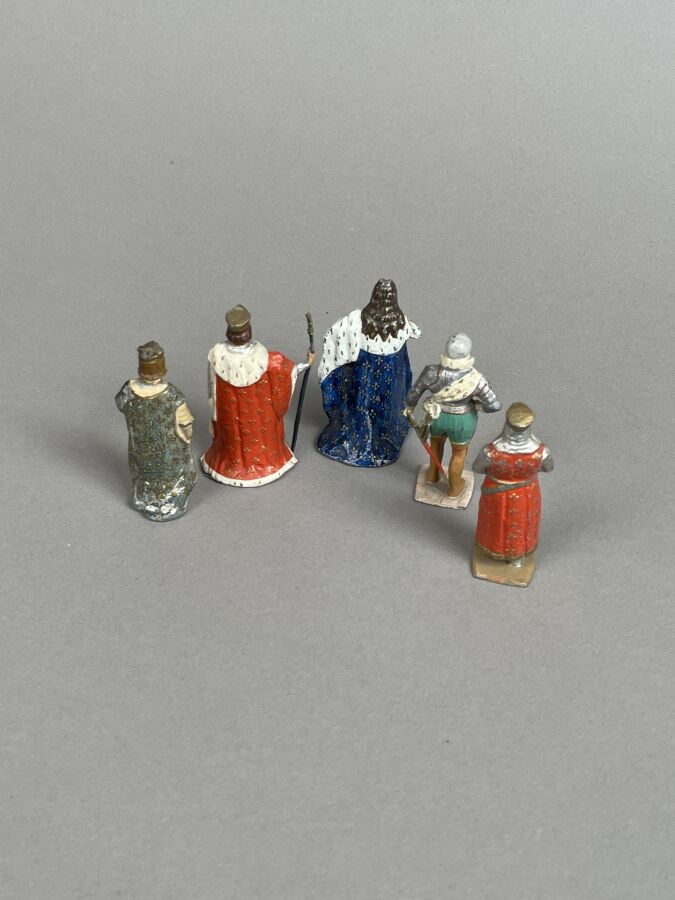 VERTUNNI - Ensemble de 5 figurines : Henri IV, Philippe III, Louis XIV, Philipp…