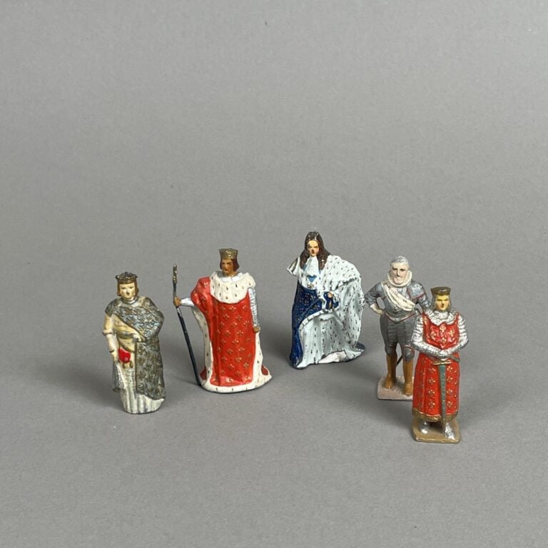 VERTUNNI - Ensemble de 5 figurines : Henri IV, Philippe III, Louis XIV, Philipp…